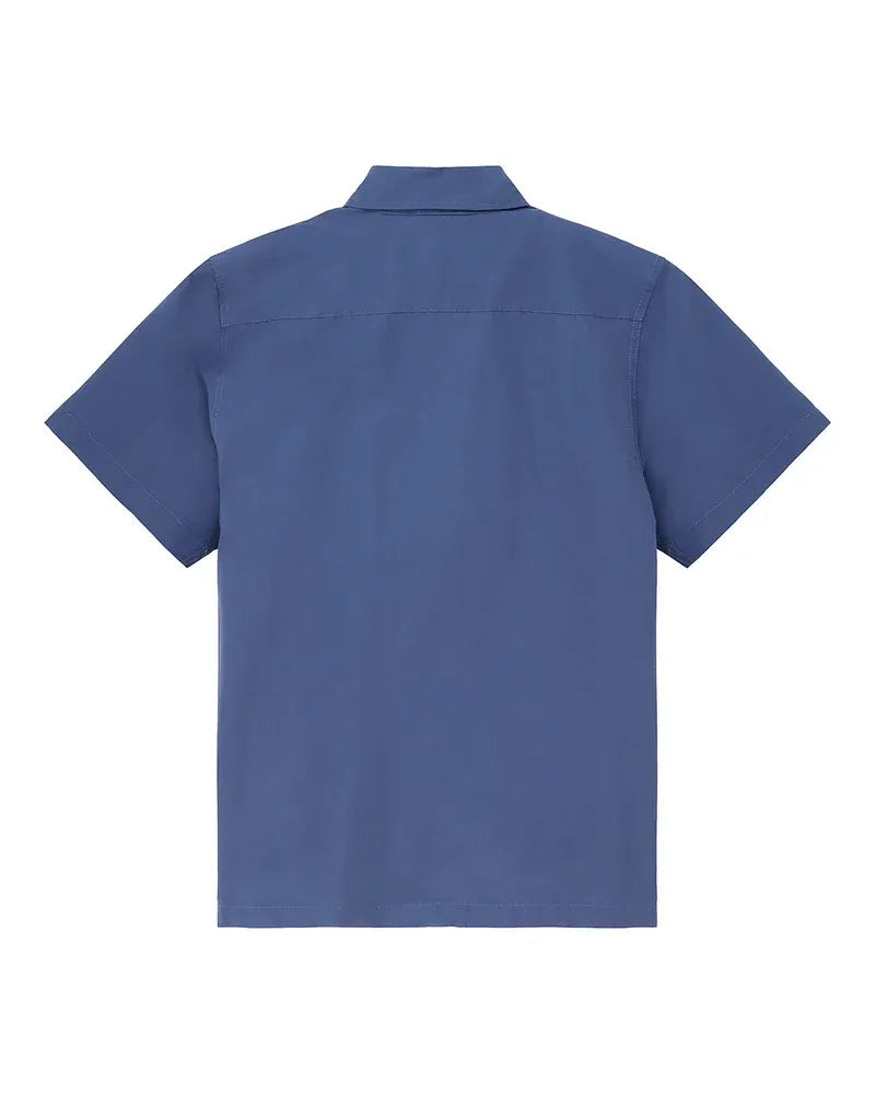 Chemise Deus Briggs Shirt Mechanic Blue – chemise manches courtes relaxed fit workwear premium