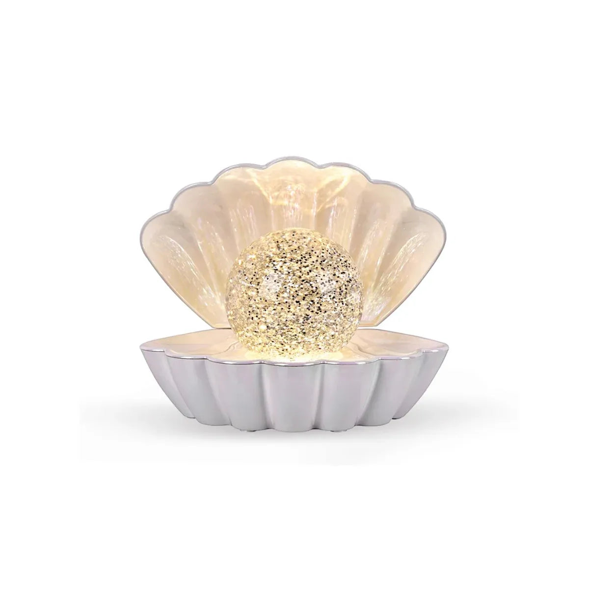 Lampe Coquillage Lumineuse & Pailletée Blanche - Coki