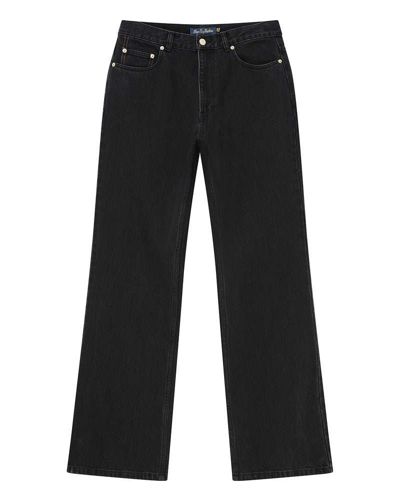 Jean Bootcut Deus Curve Line Washed Black - Coton